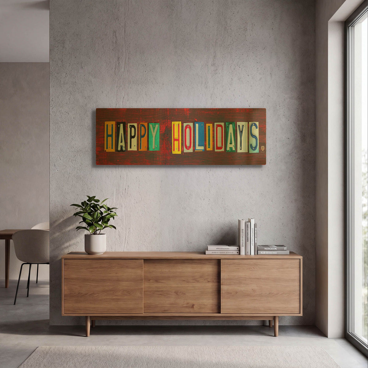 'Happy Holidays' By Design Turnpike Gold Metal Wall Art