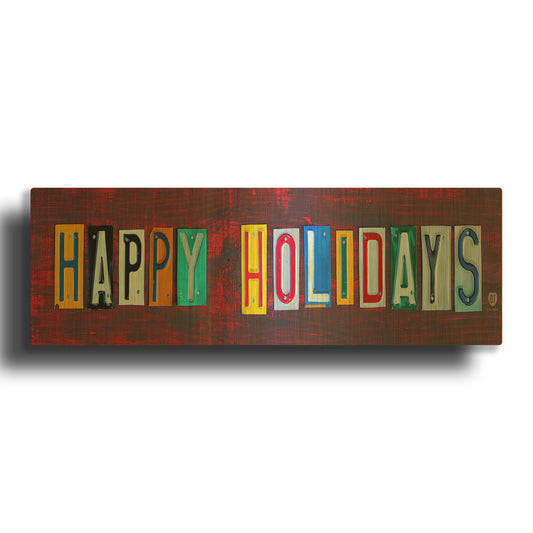 'Happy Holidays' By Design Turnpike Gold Metal Wall Art