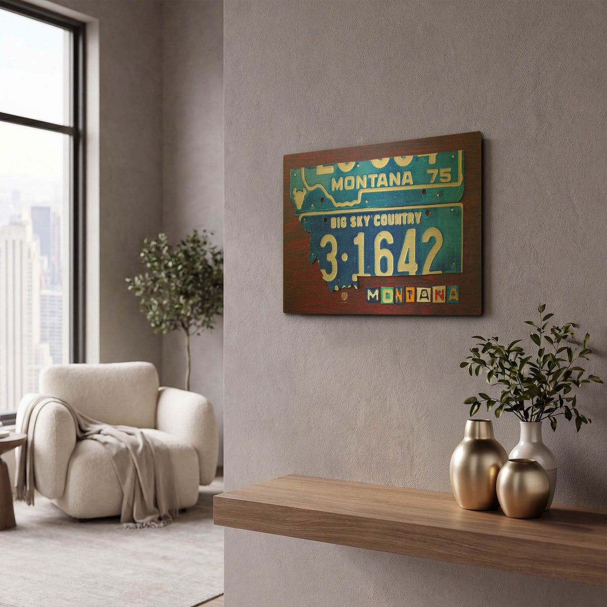 'Montana' By Design Turnpike Gold Metal Wall Art