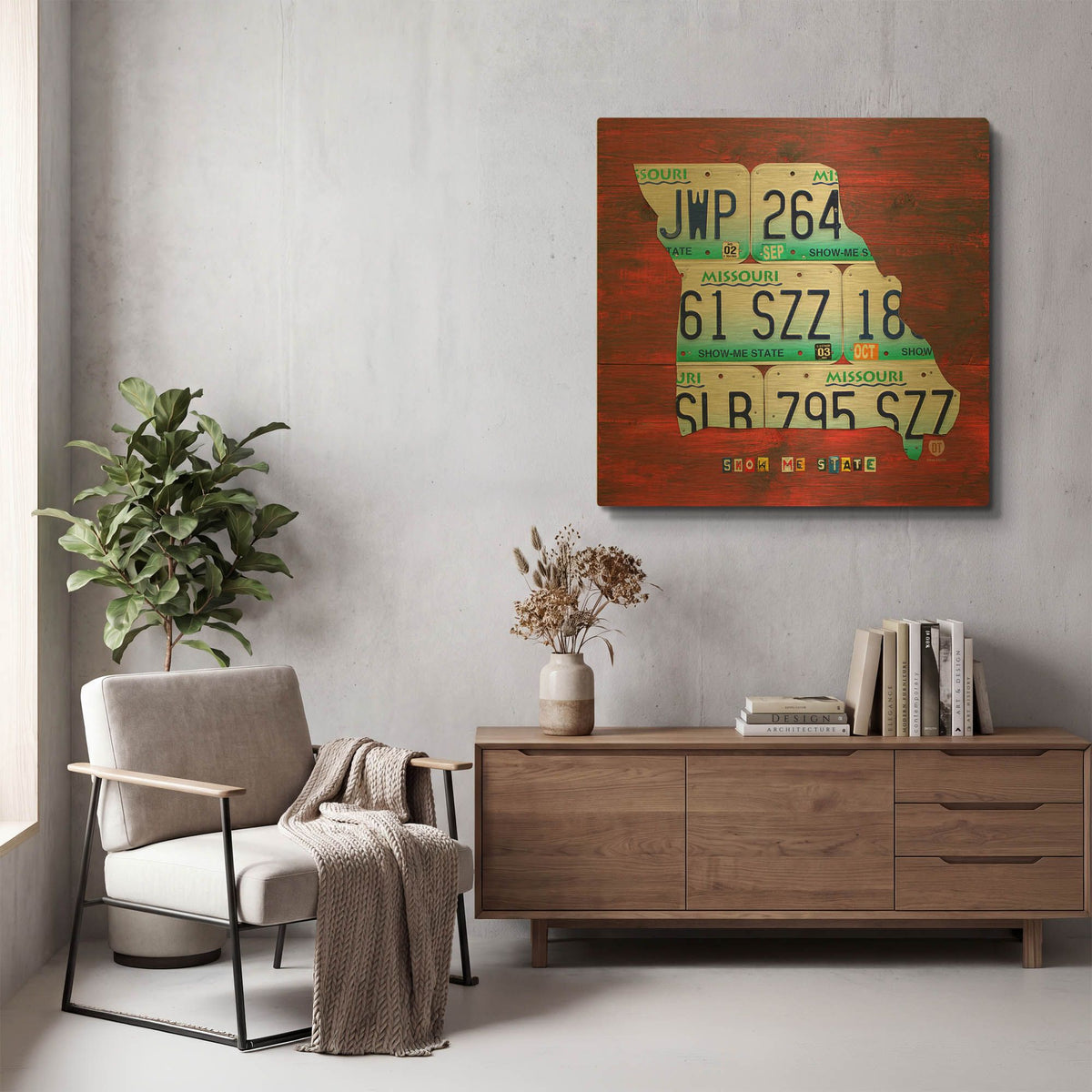 'Missouri' By Design Turnpike Gold Metal Wall Art