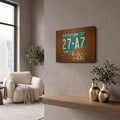 'Connecticut License Plate Map' By Design Turnpike Gold Metal Wall Art