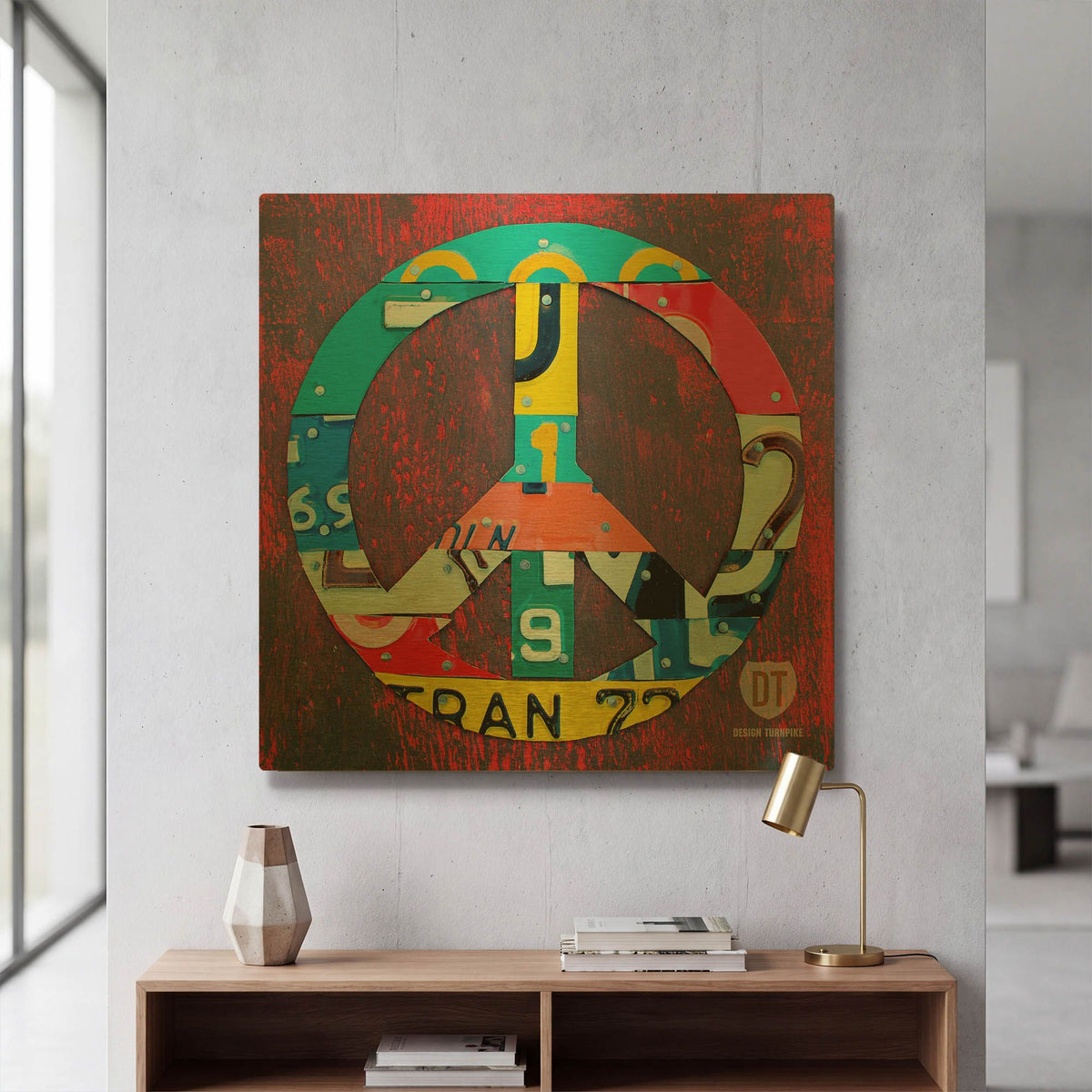 'Peace' By Design Turnpike Gold Metal Wall Art