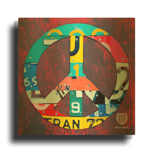 'Peace' By Design Turnpike Gold Metal Wall Art