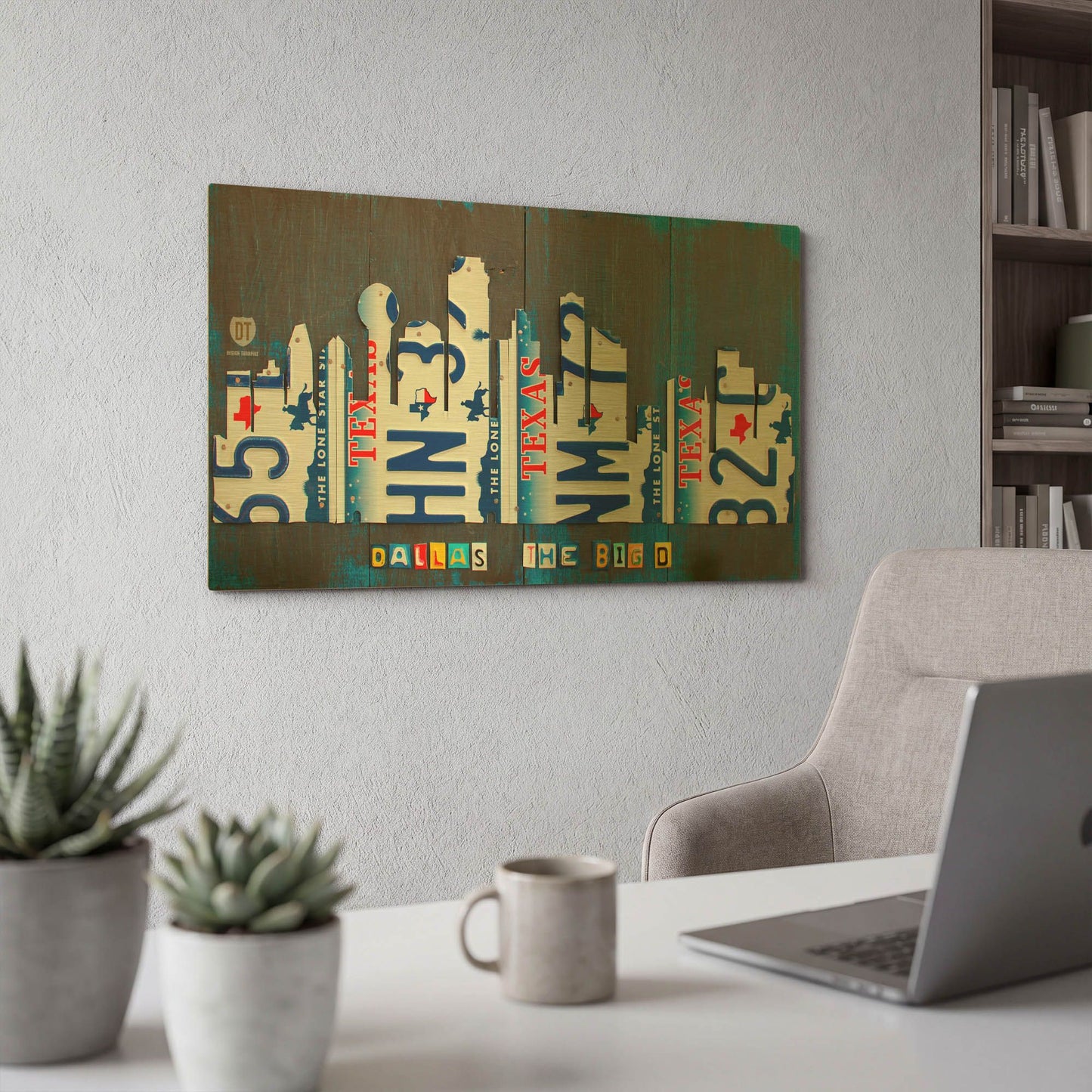 'Dallas Skyline' By Design Turnpike Gold Metal Wall Art