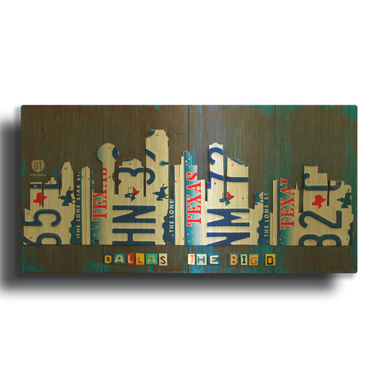 'Dallas Skyline' By Design Turnpike Gold Metal Wall Art