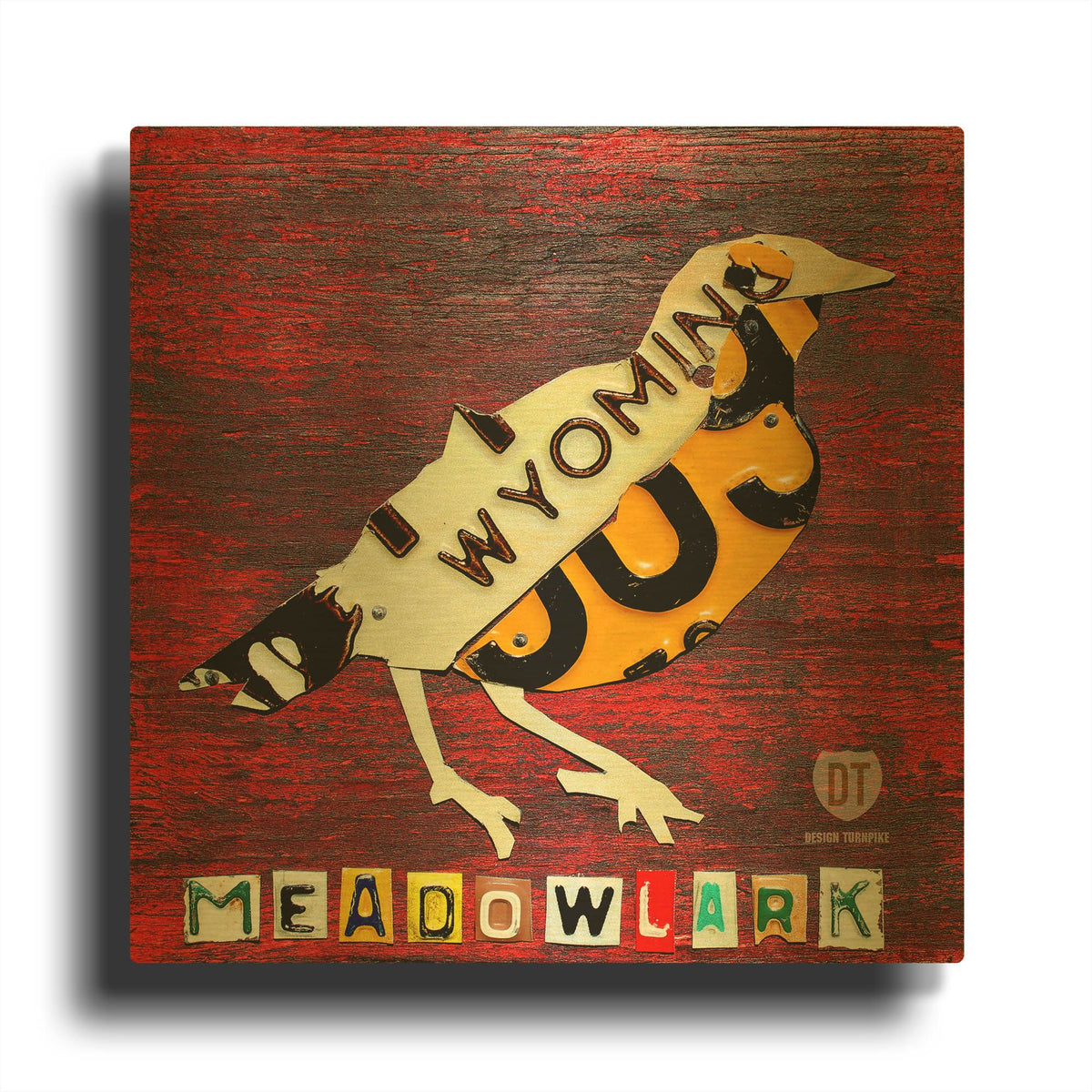 'Wyoming Meadowlark' By Design Turnpike Gold Metal Wall Art
