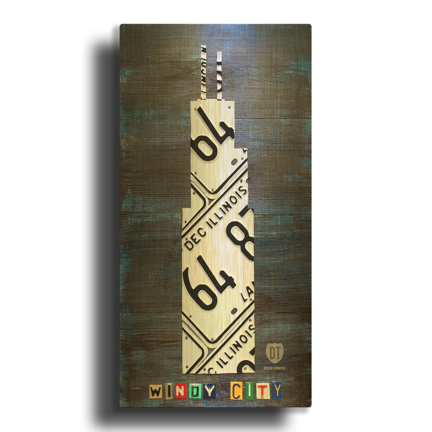 'Windy City Building' By Design Turnpike Gold Metal Wall Art