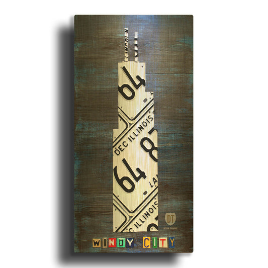 'Windy City Building' By Design Turnpike Gold Metal Wall Art