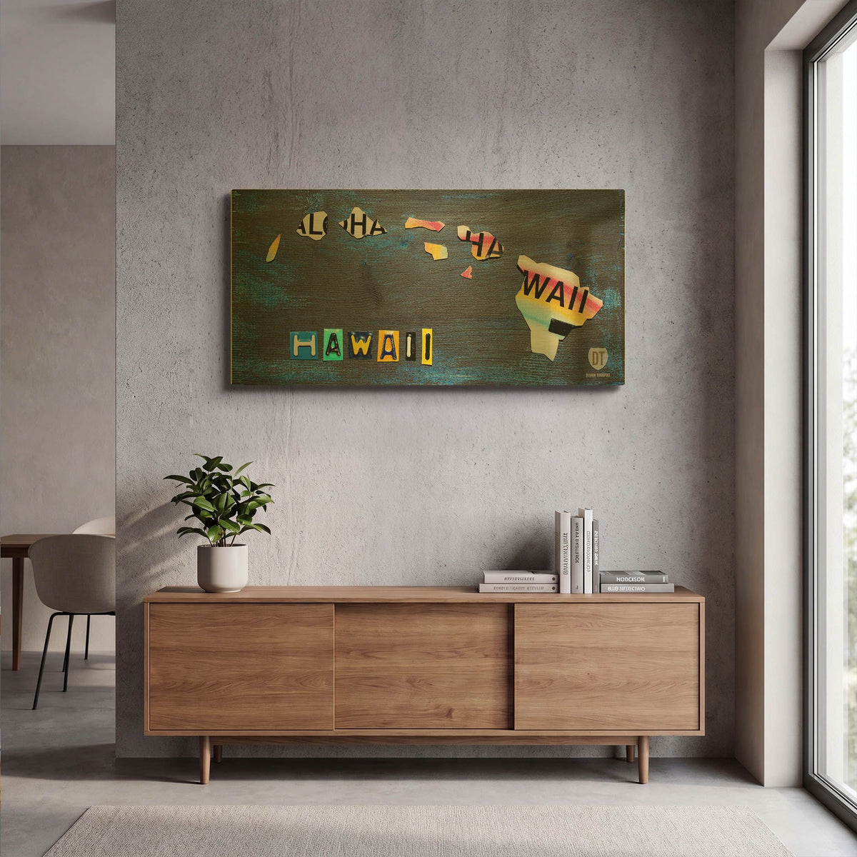 'Hawaii State Map' By Design Turnpike Gold Metal Wall Art