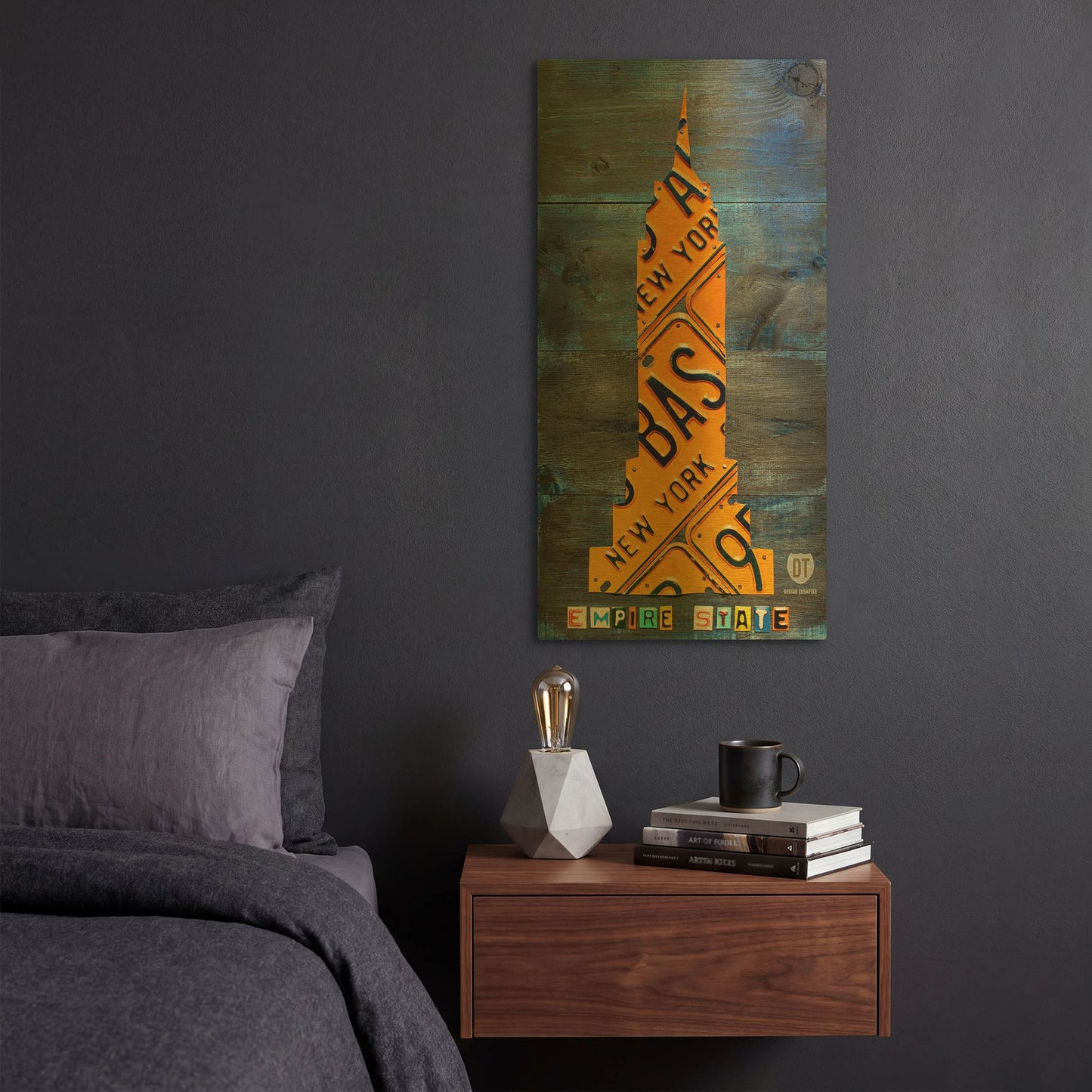 'State Building' By Design Turnpike Gold Metal Wall Art