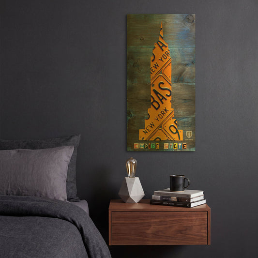 'State Building' By Design Turnpike Gold Metal Wall Art