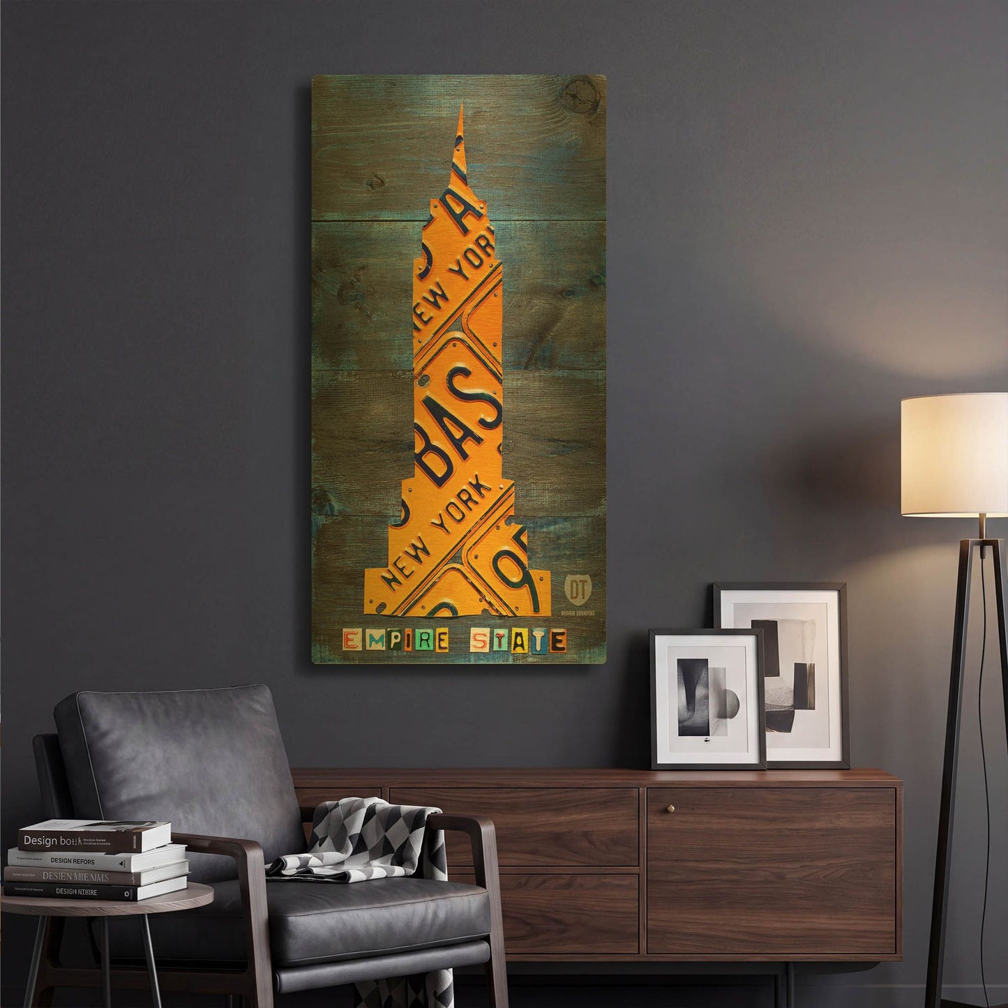 'State Building' By Design Turnpike Gold Metal Wall Art