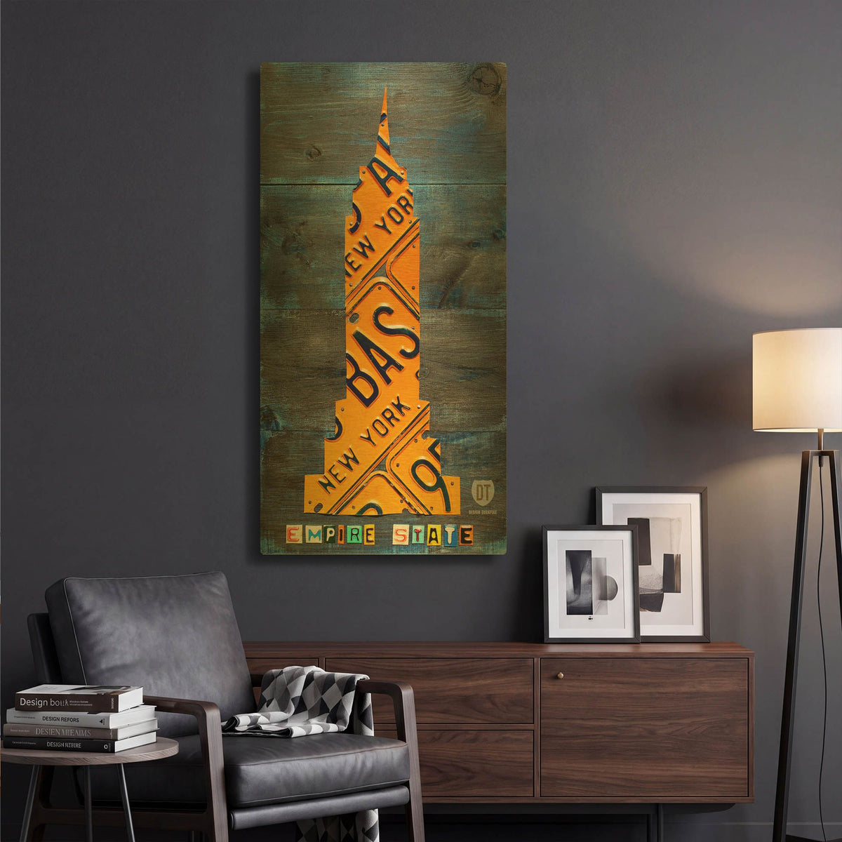 'State Building' By Design Turnpike Gold Metal Wall Art