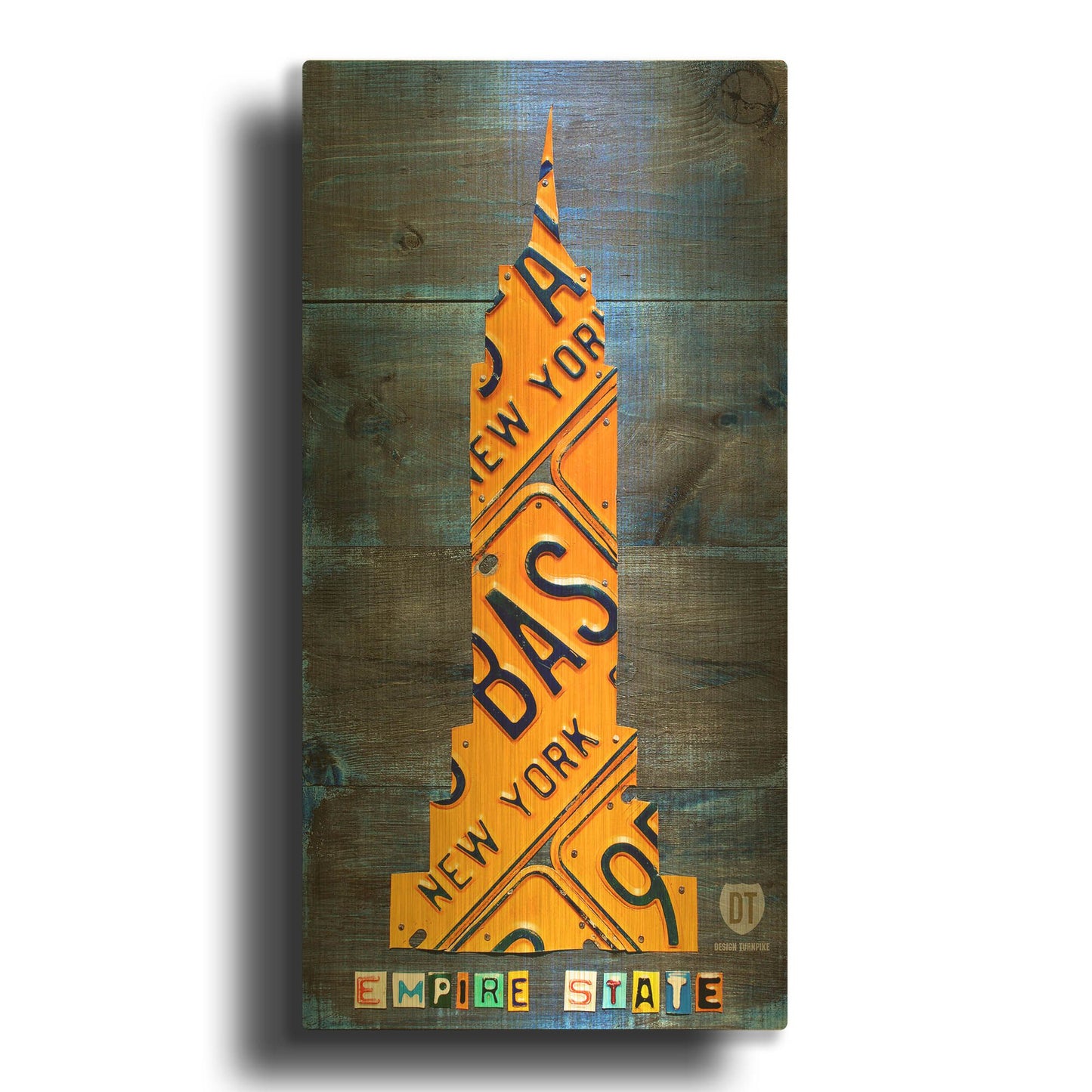 'State Building' By Design Turnpike Gold Metal Wall Art
