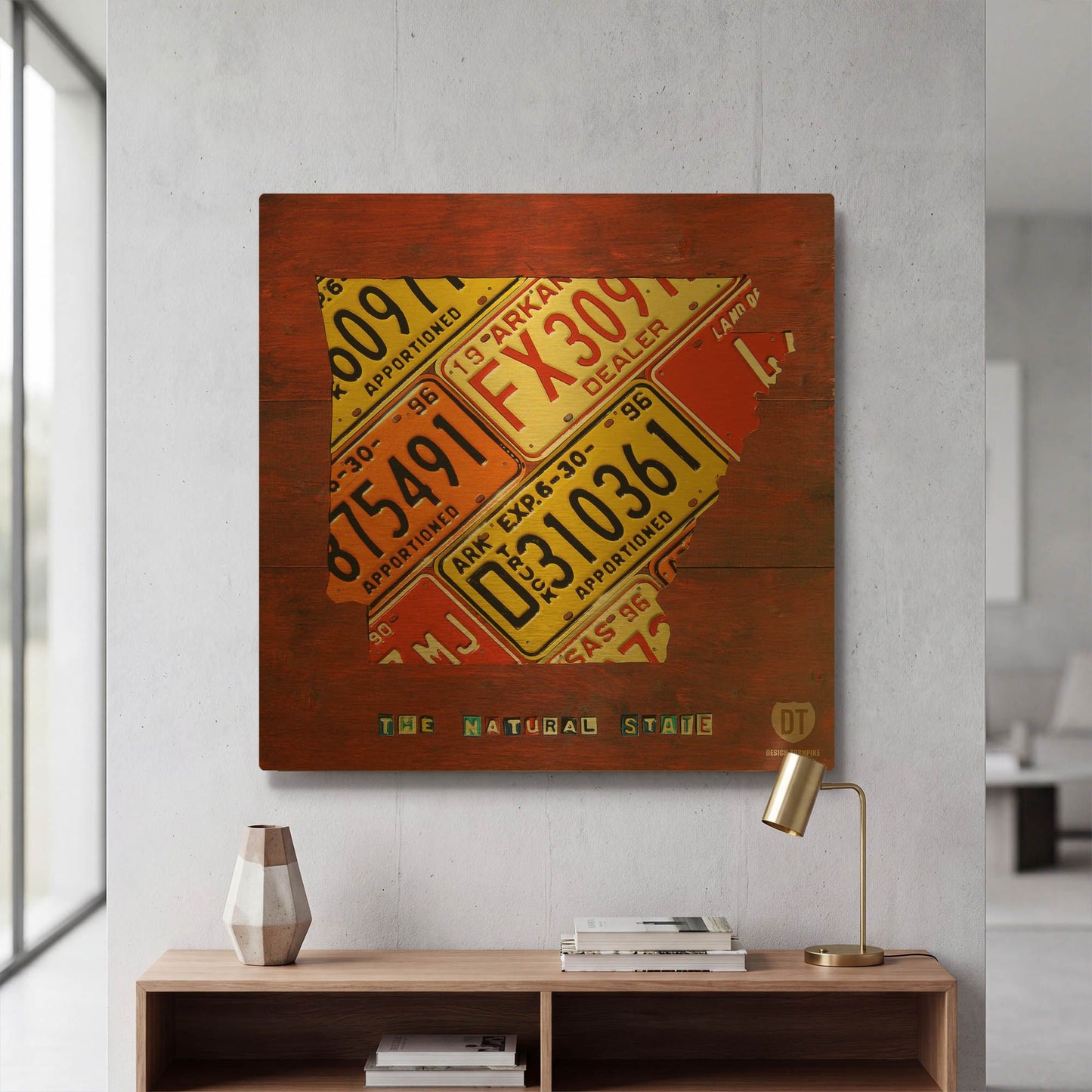 'Arkansas Map' By Design Turnpike Gold Metal Wall Art