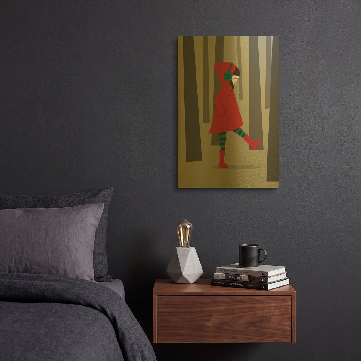 'There Is No Wolf' By Volkan Dalyan Gold Metal Wall Art