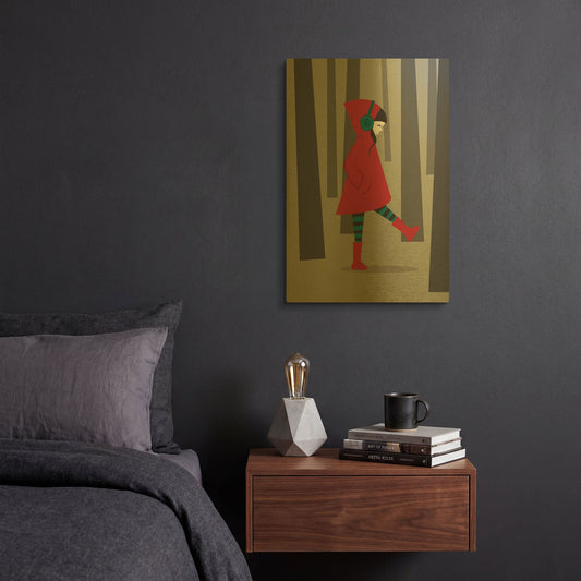 'There Is No Wolf' By Volkan Dalyan Gold Metal Wall Art