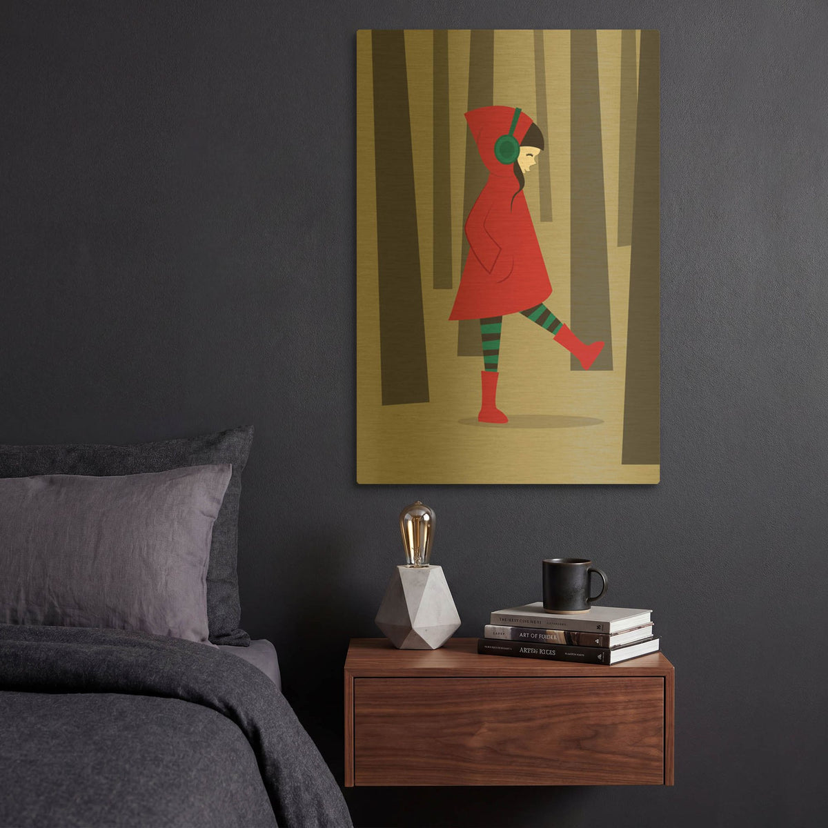 'There Is No Wolf' By Volkan Dalyan Gold Metal Wall Art