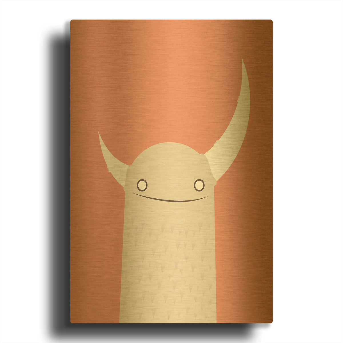 'Monster' By Volkan Dalyan Gold Metal Wall Art
