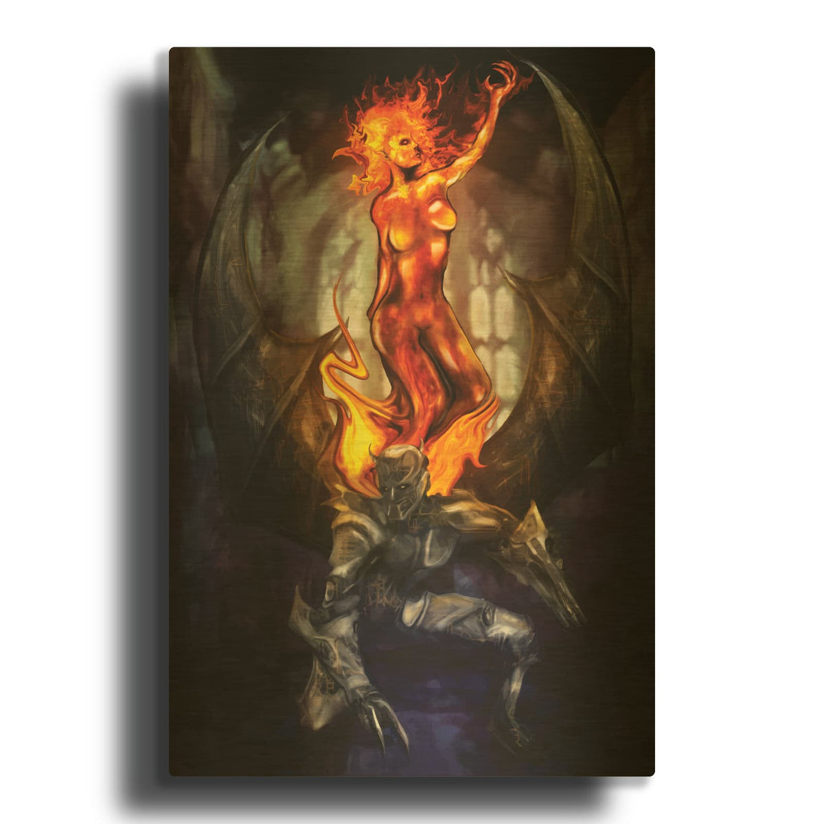 'Final Angel' By Michael Stewart Gold Metal Wall Art