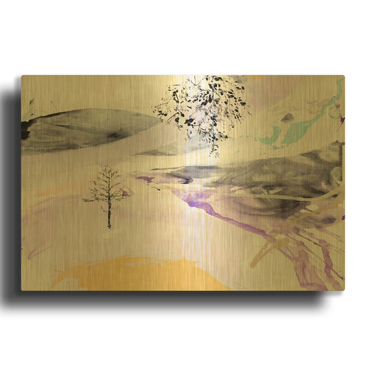 'Bosque' By Alba Escayo Gold Metal Wall Art