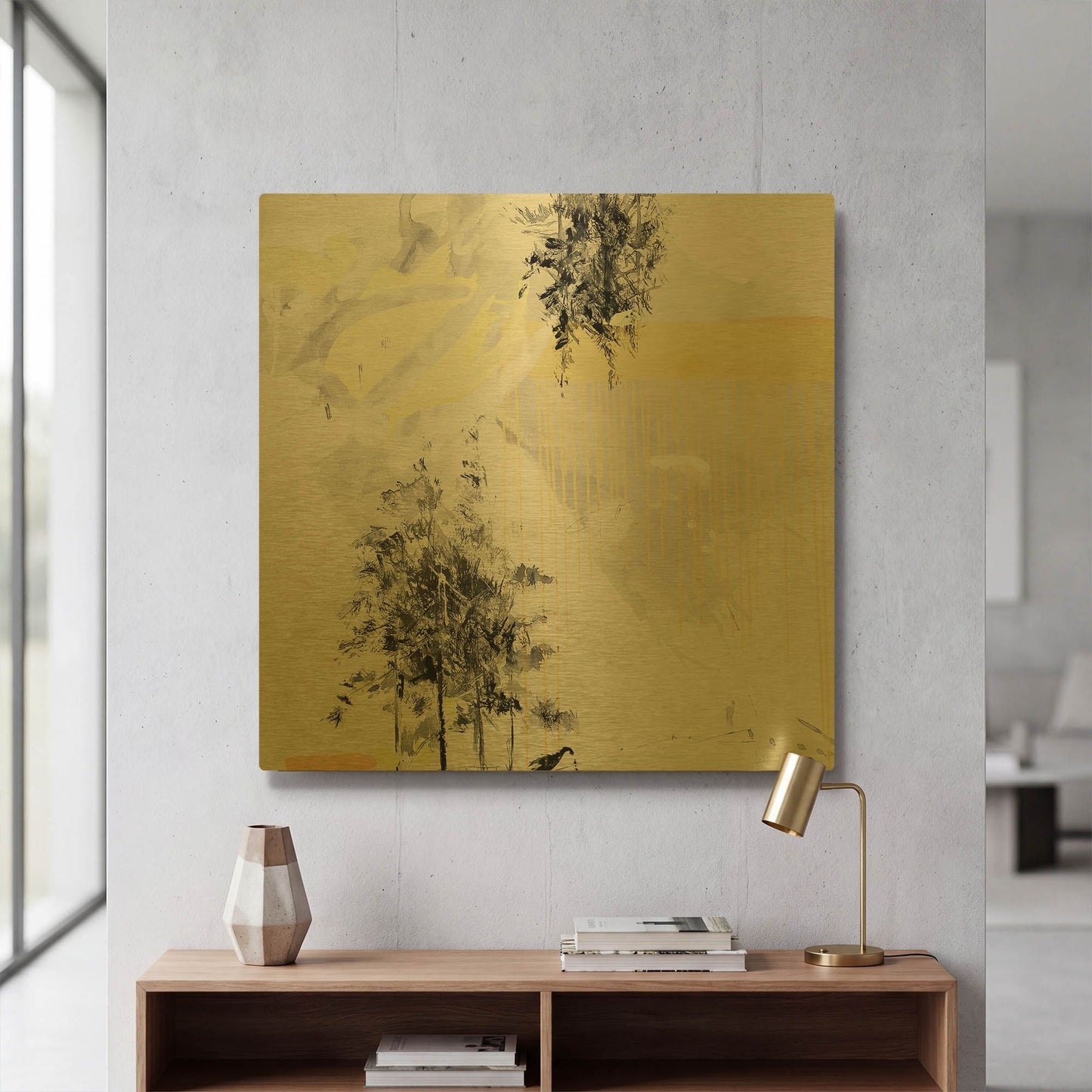 'Bosque No. 2' By Alba Escayo Gold Metal Wall Art