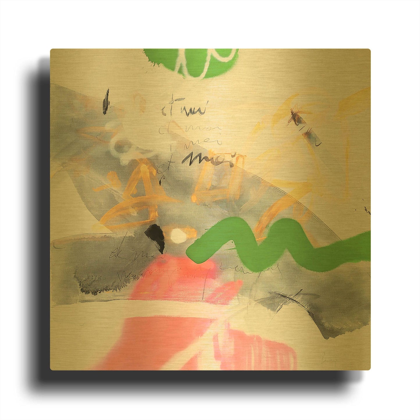 'Et Moi Et Moi' By Alba Escayo Gold Metal Wall Art