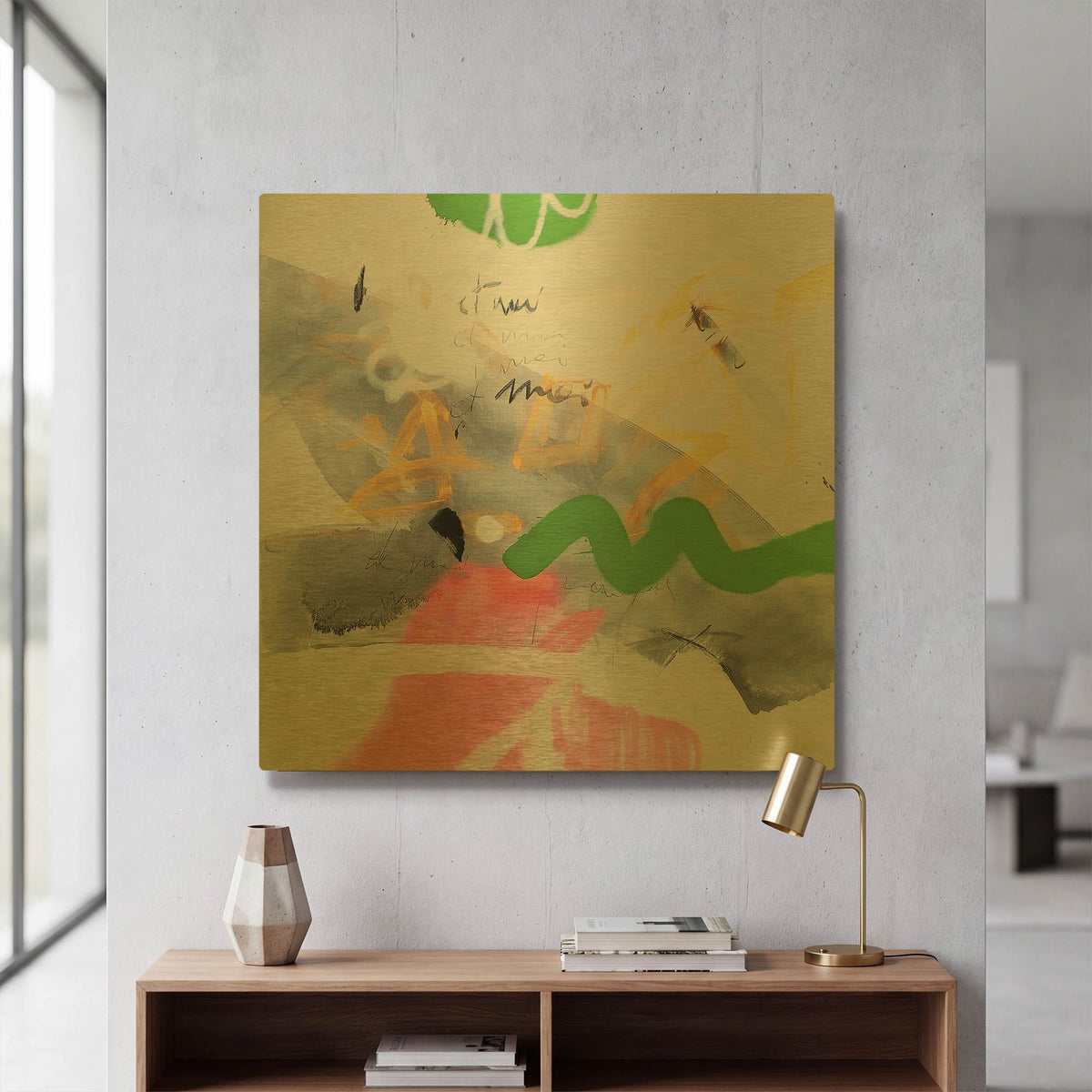 'Et Moi Et Moi' By Alba Escayo Gold Metal Wall Art