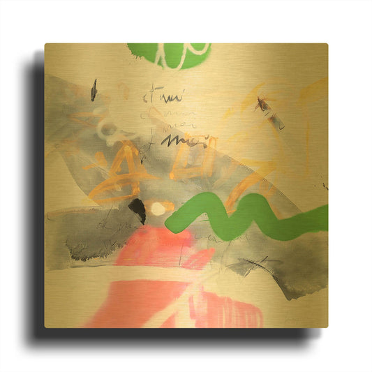 'Et Moi Et Moi' By Alba Escayo Gold Metal Wall Art