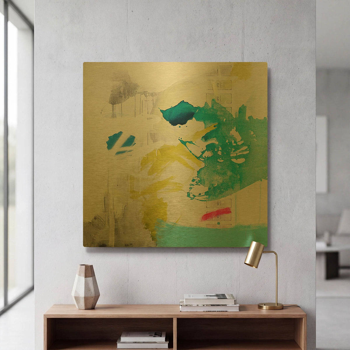 'Geologias' By Alba Escayo Gold Metal Wall Art
