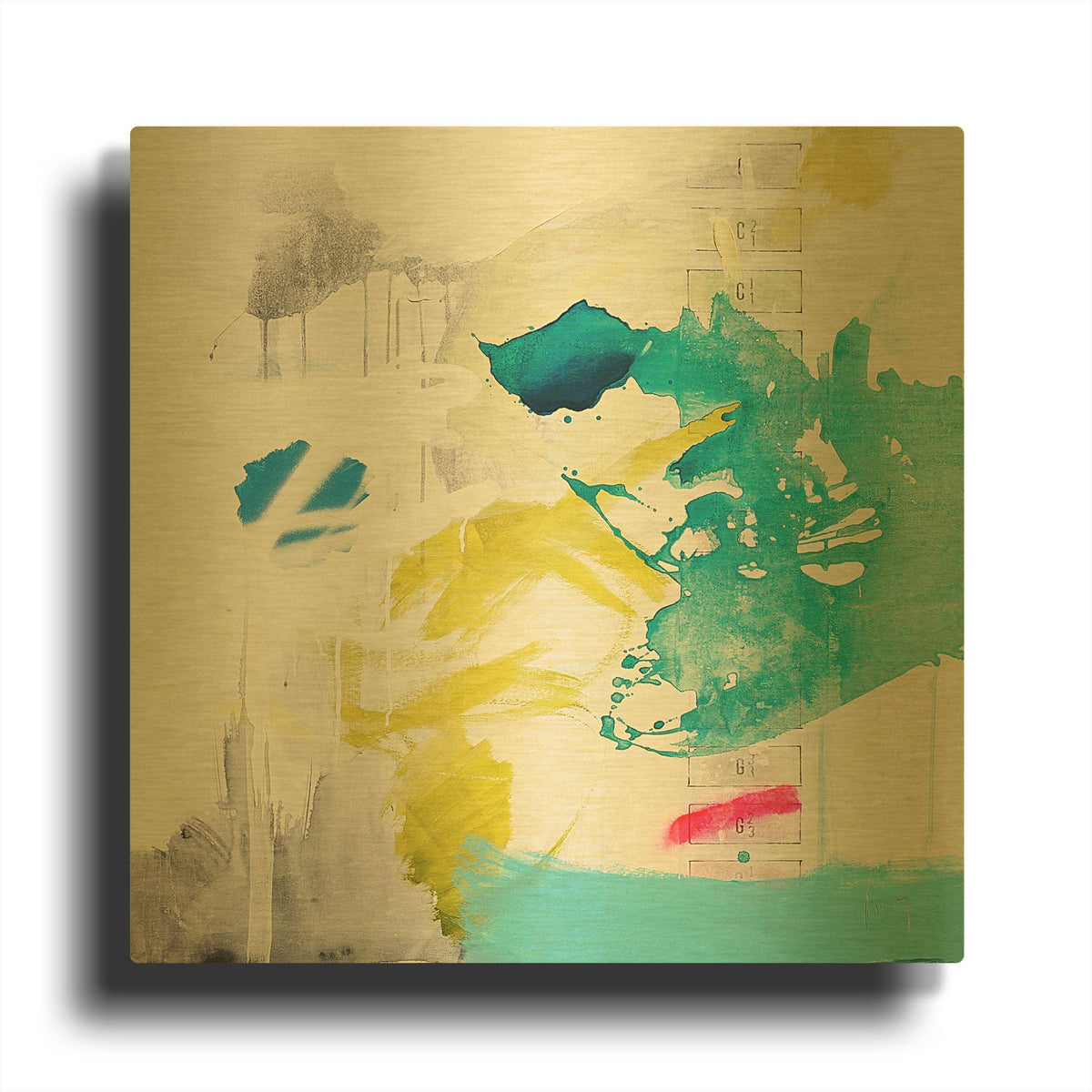 'Geologias' By Alba Escayo Gold Metal Wall Art