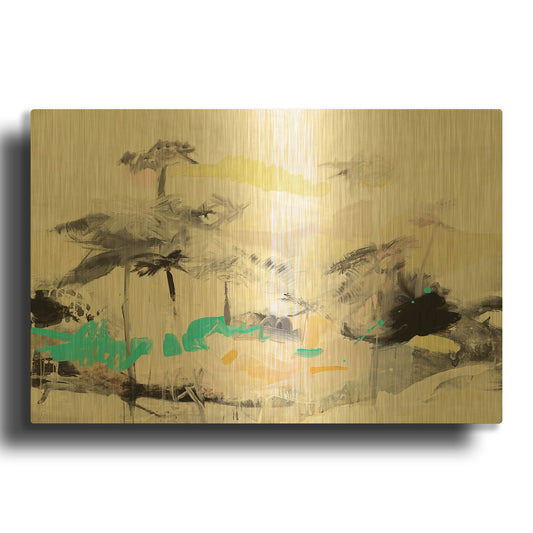 'Paraiso' By Alba Escayo Gold Metal Wall Art