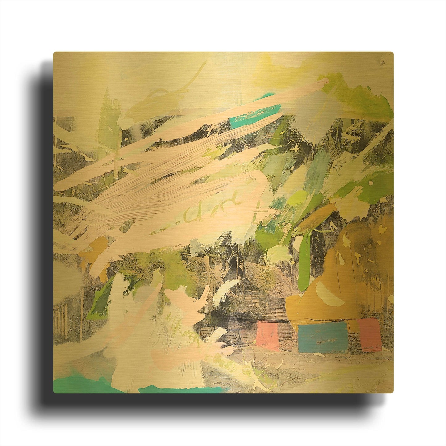 'Rainforest' By Alba Escayo Gold Metal Wall Art