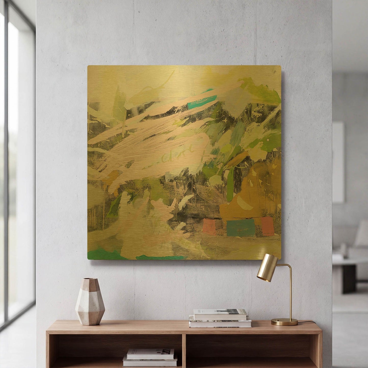 'Rainforest' By Alba Escayo Gold Metal Wall Art