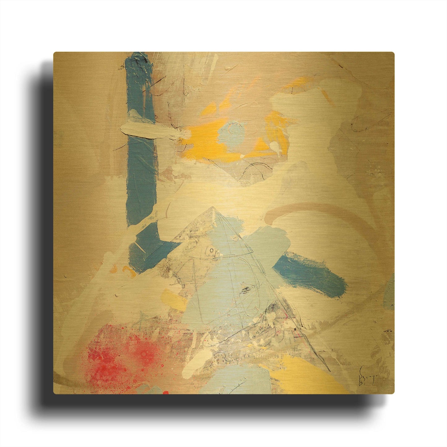 'Verano' By Alba Escayo Gold Metal Wall Art