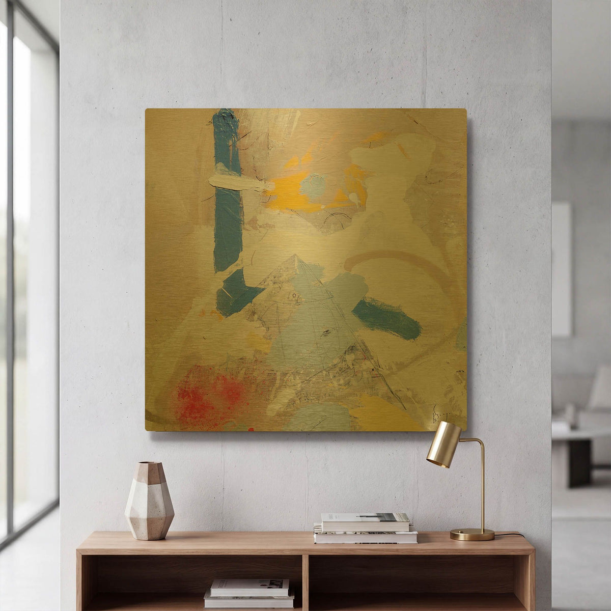 'Verano' By Alba Escayo Gold Metal Wall Art