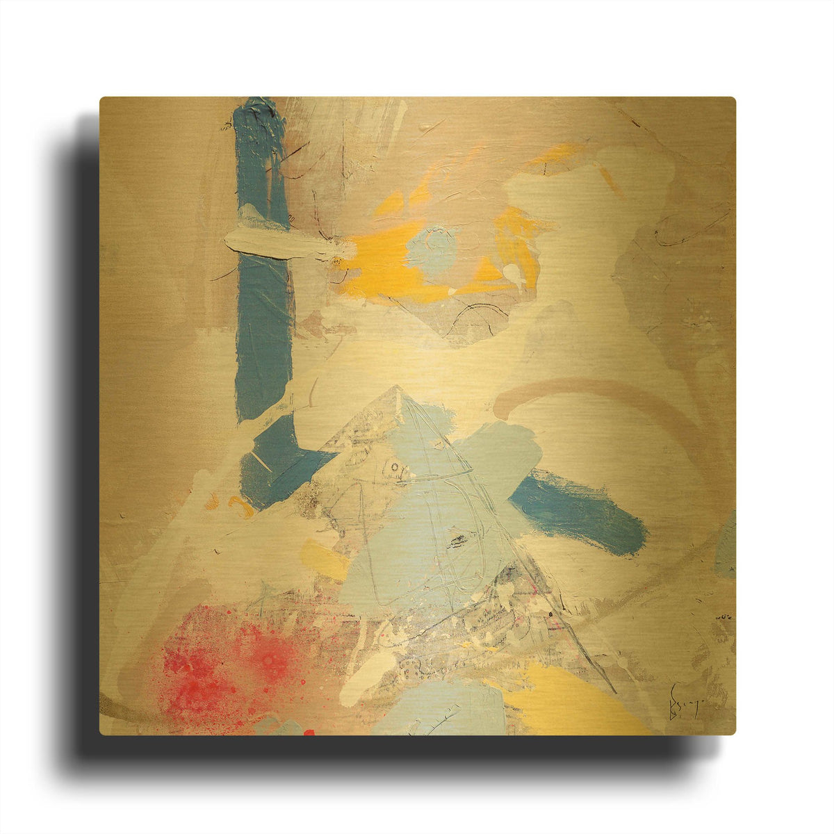 'Verano' By Alba Escayo Gold Metal Wall Art