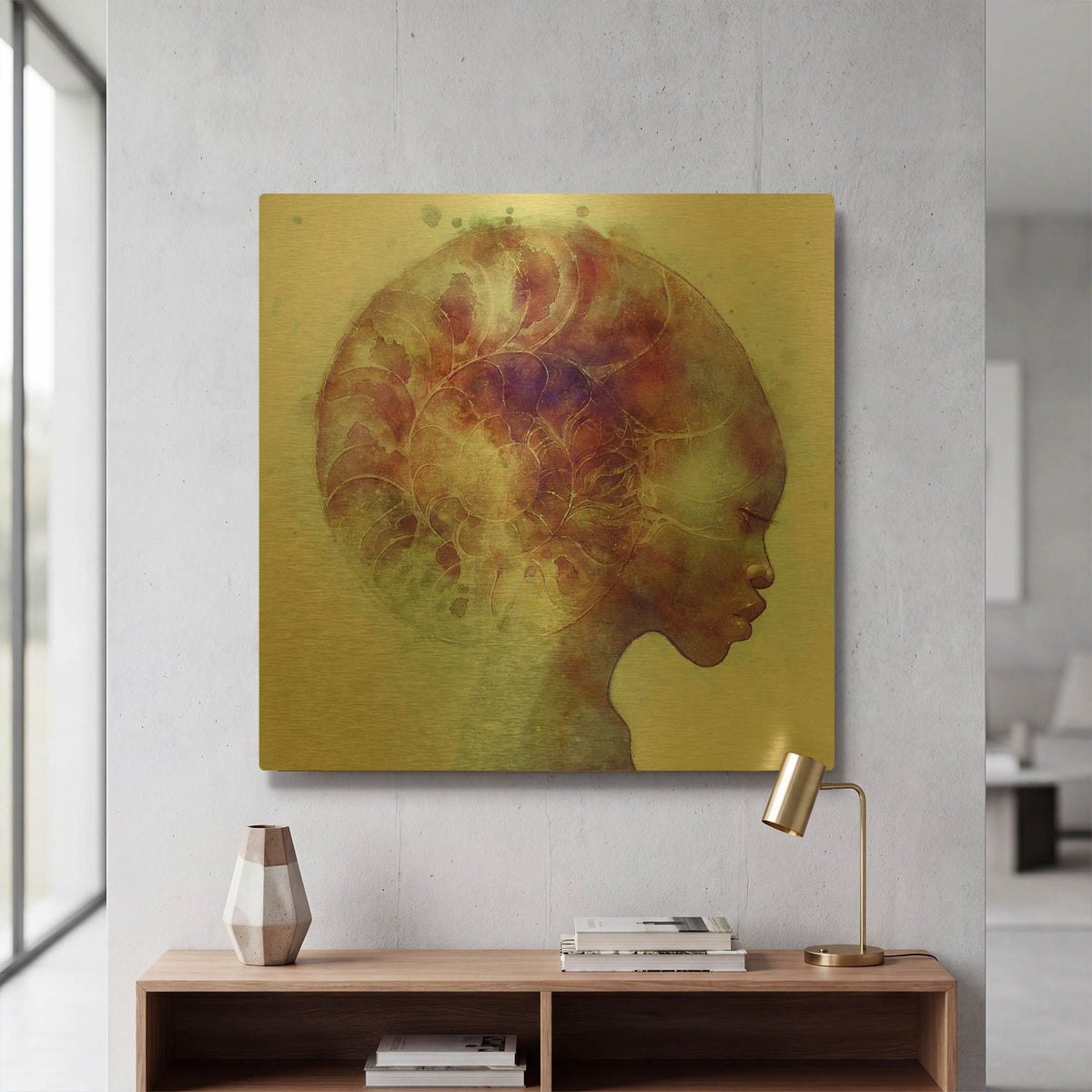 'Ammon' By Anna Dittman Gold Metal Wall Art