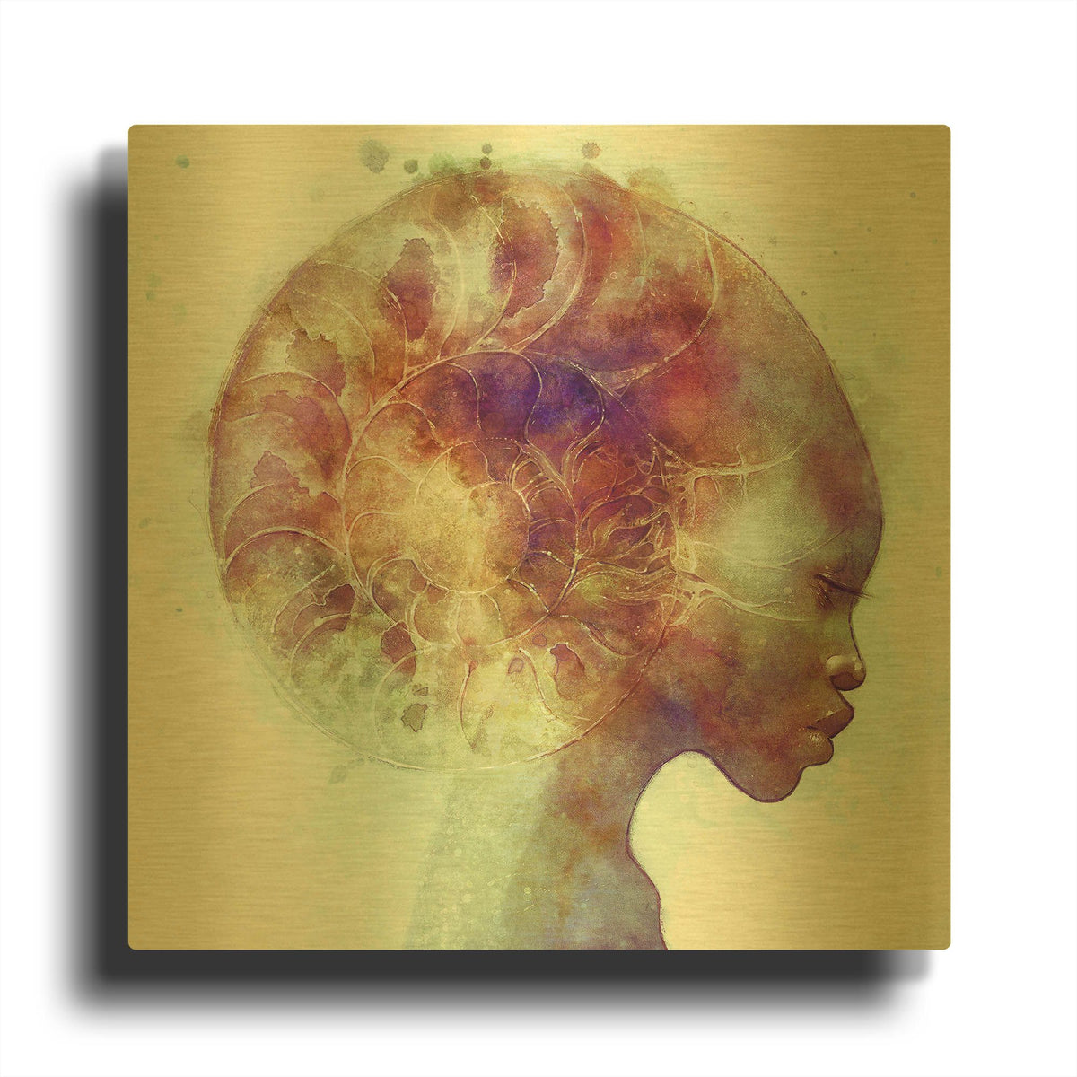 'Ammon' By Anna Dittman Gold Metal Wall Art