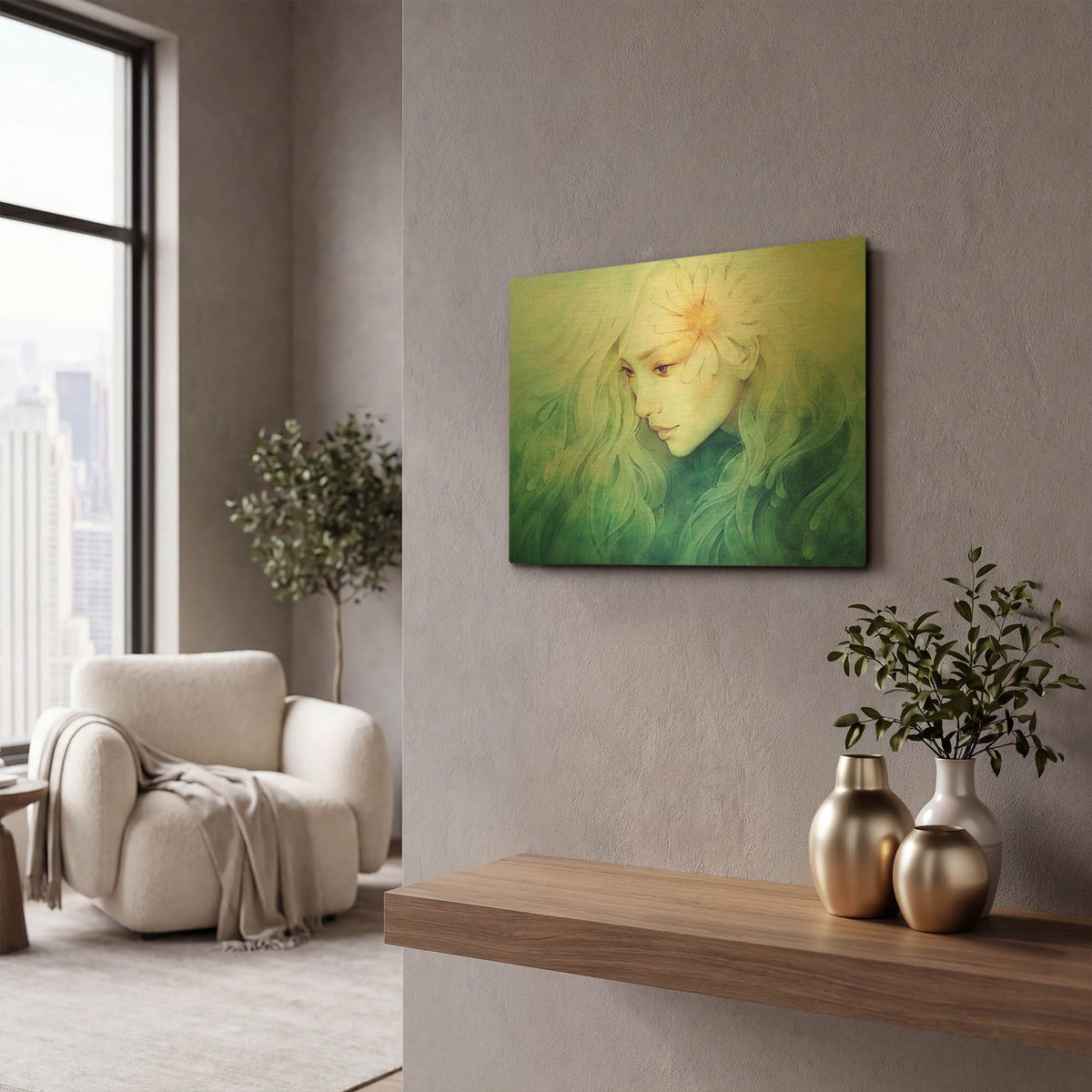 'April' By Anna Dittman Gold Metal Wall Art