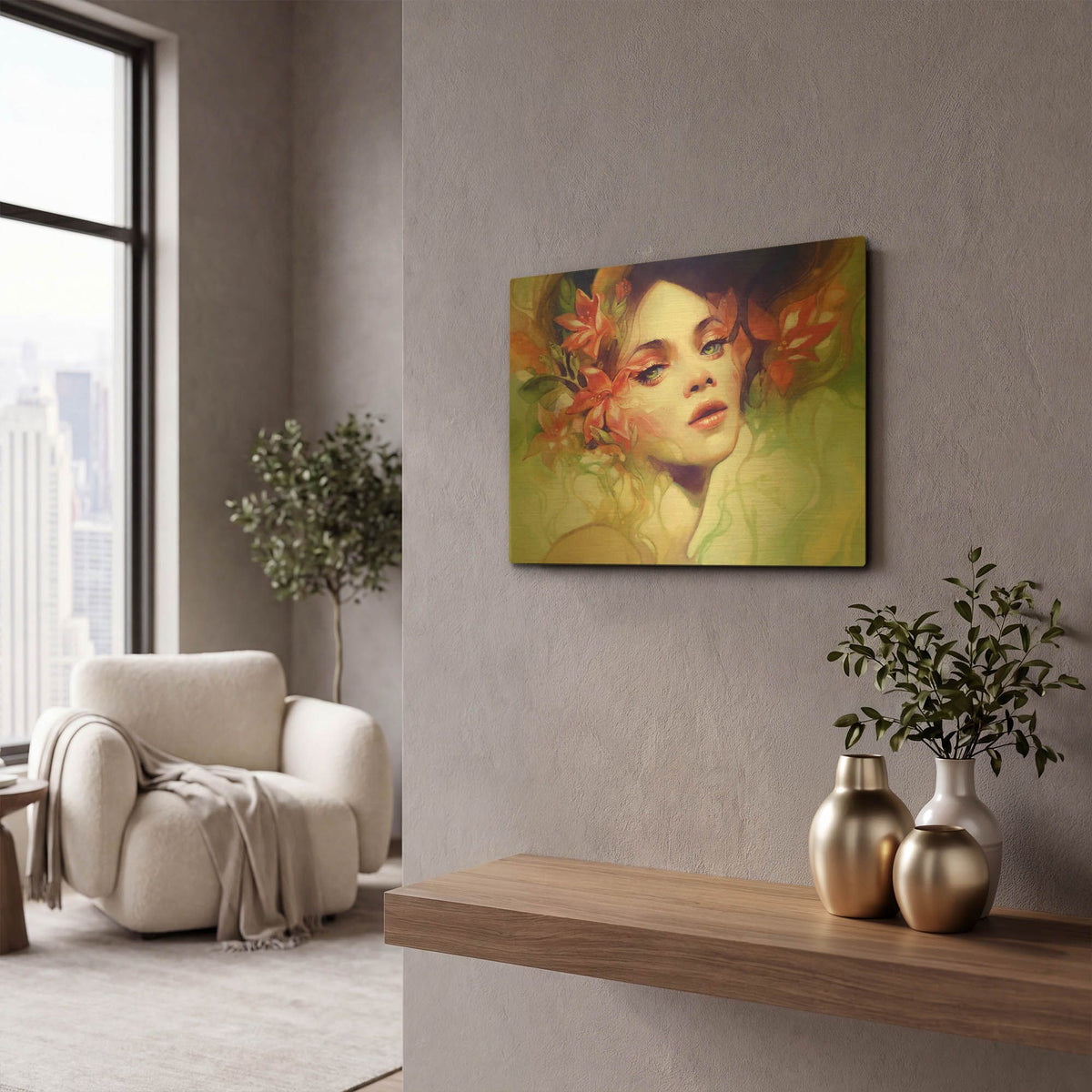 'August' By Anna Dittman Gold Metal Wall Art