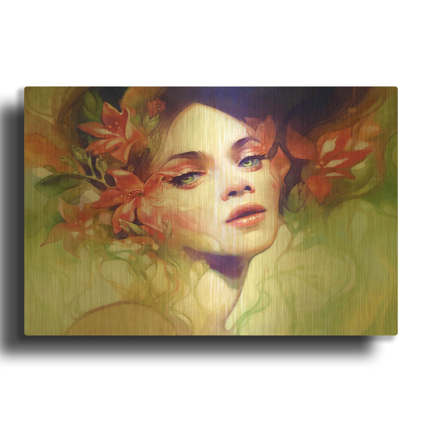 'August' By Anna Dittman Gold Metal Wall Art