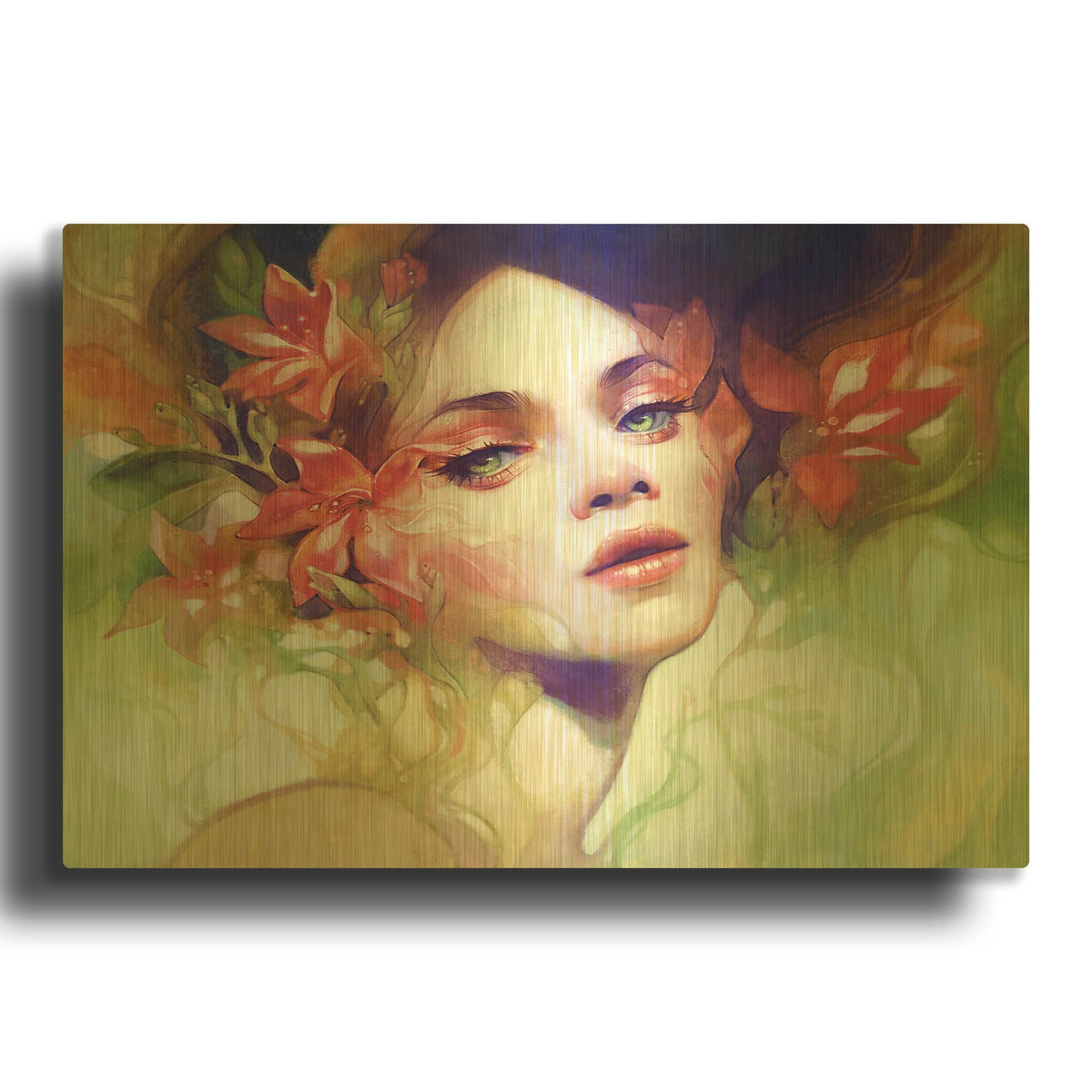 'August' By Anna Dittman Gold Metal Wall Art