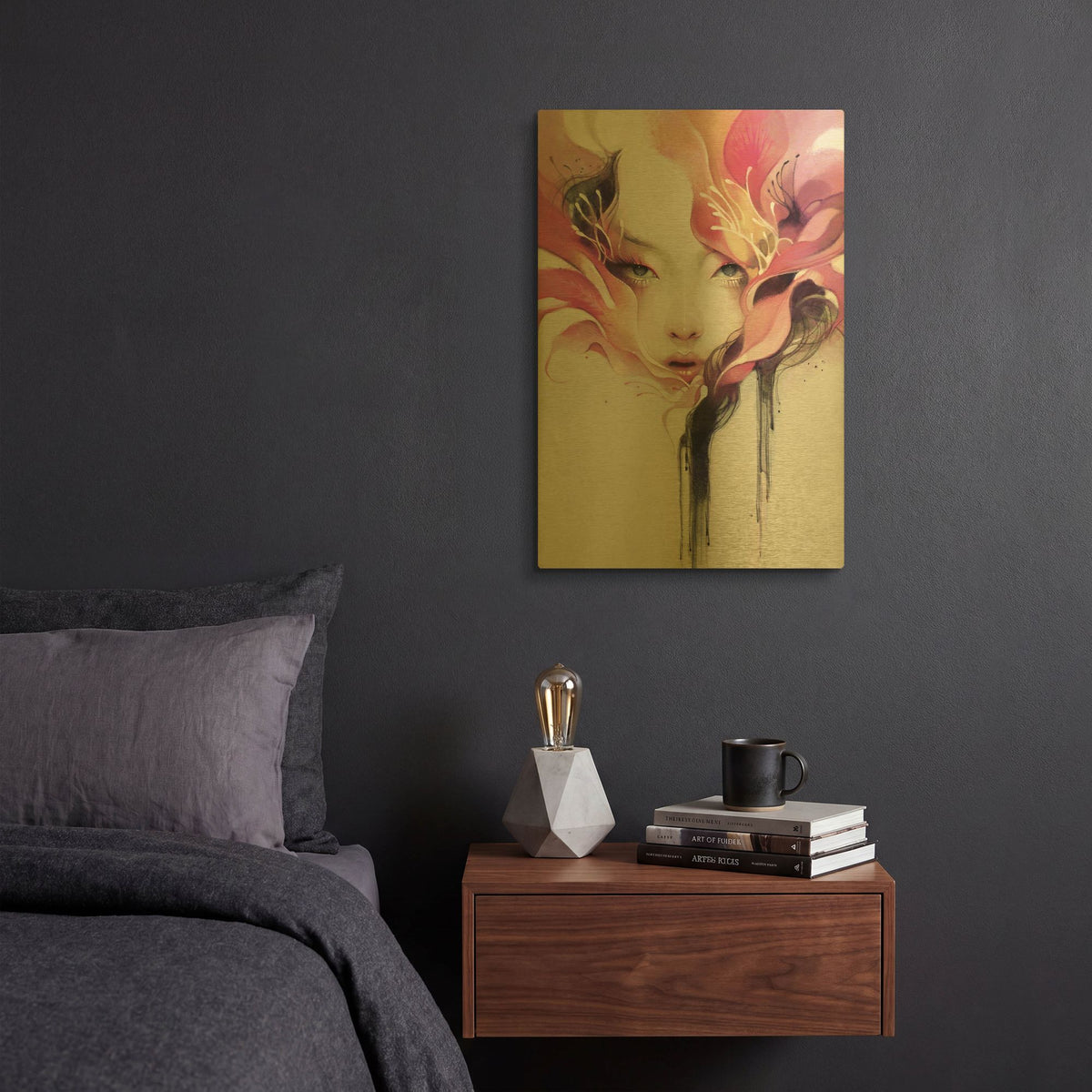 'Bauhinia' By Anna Dittman Gold Metal Wall Art