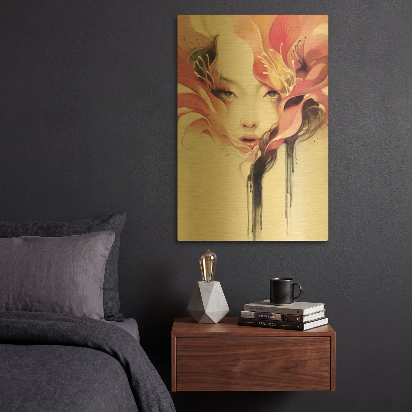 'Bauhinia' By Anna Dittman Gold Metal Wall Art