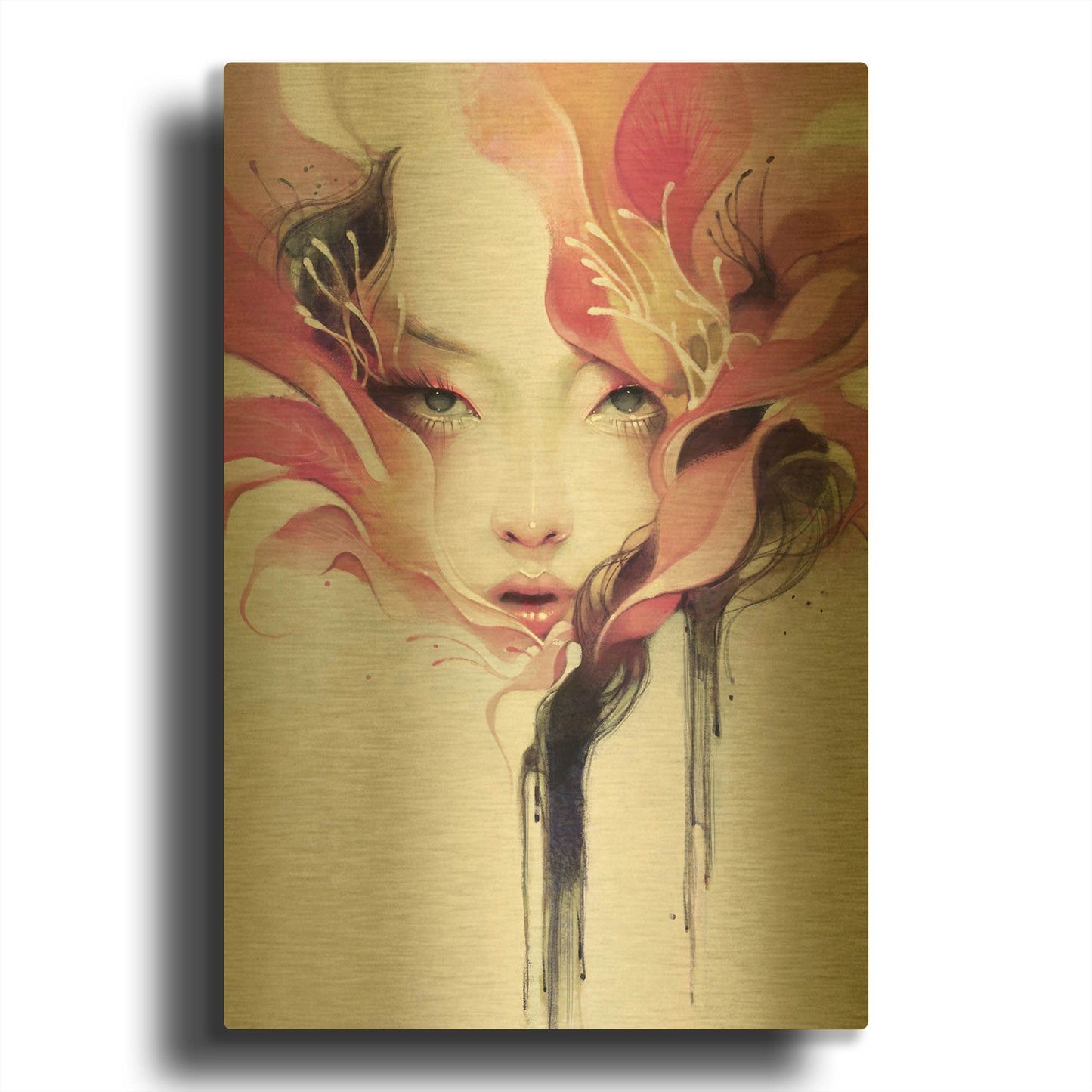 'Bauhinia' By Anna Dittman Gold Metal Wall Art