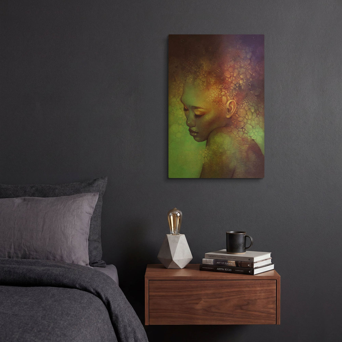 'Camouflage' By Anna Dittman Gold Metal Wall Art