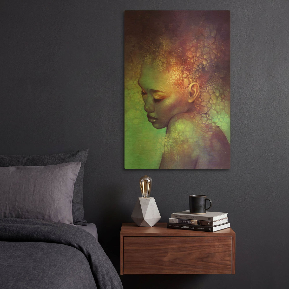 'Camouflage' By Anna Dittman Gold Metal Wall Art