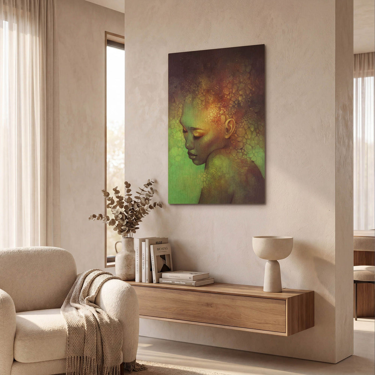 'Camouflage' By Anna Dittman Gold Metal Wall Art