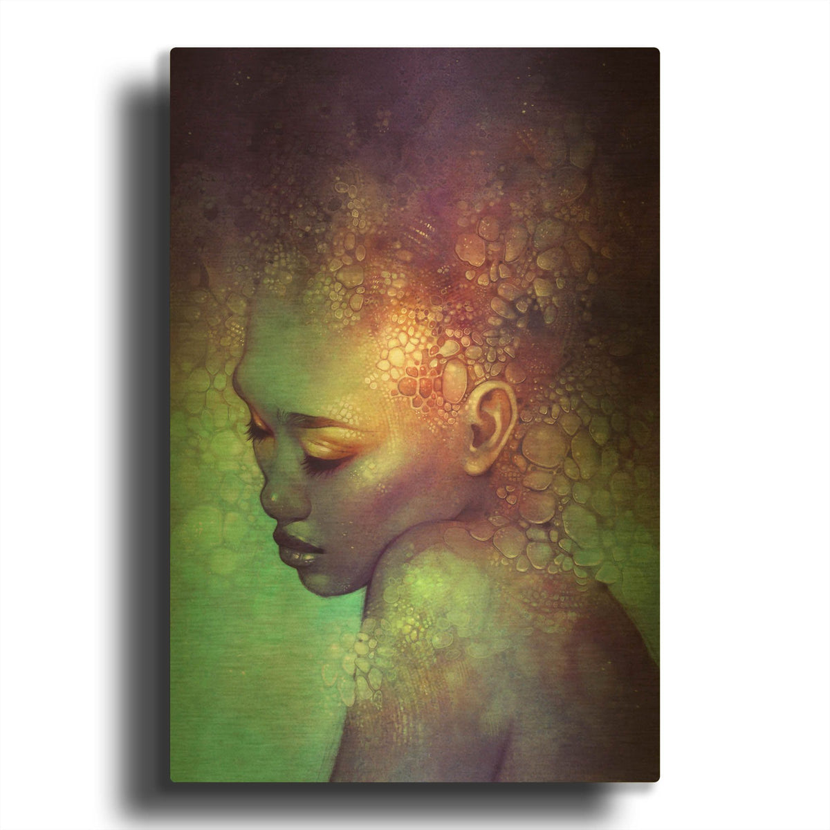 'Camouflage' By Anna Dittman Gold Metal Wall Art